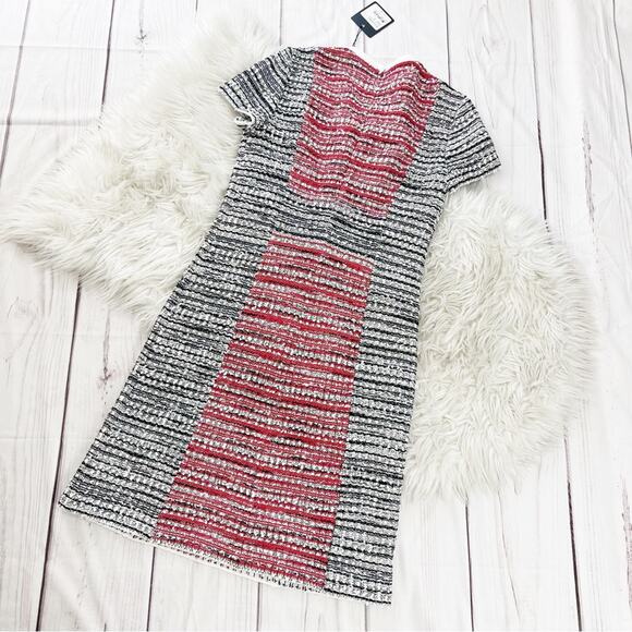 St. John Collection Amelia Women's Tweed Colorblock Sheath Dress Size 4 - Picture 5 of 7